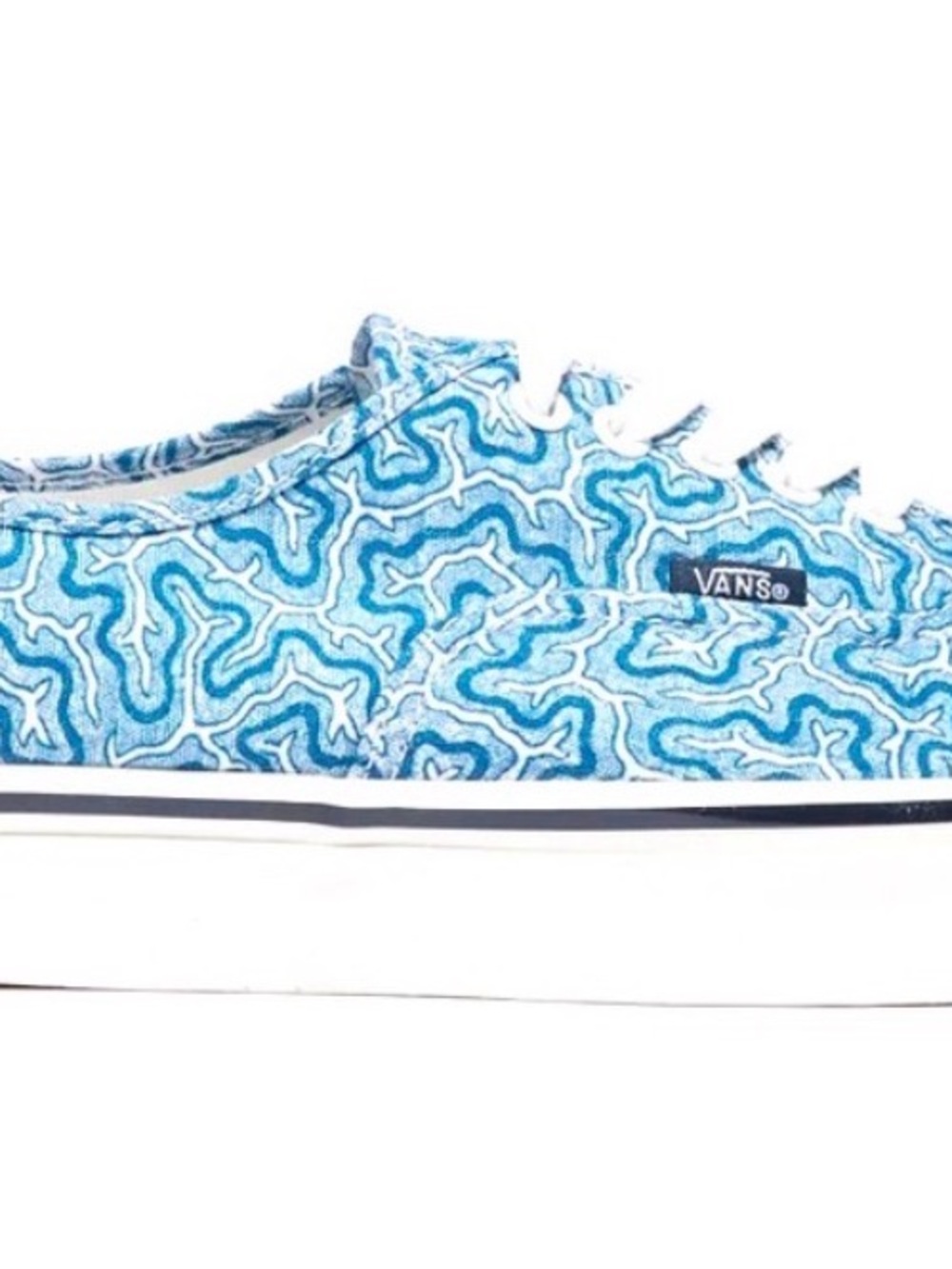 Vans Kids Blue Swirl Pattern Canvas Sneakers